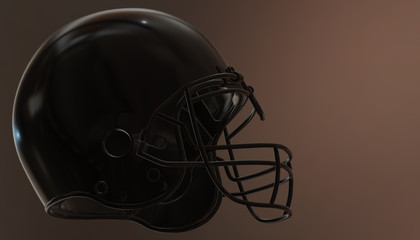 American football helmet on various material and background