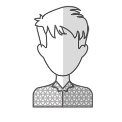 man with vintage hairstyle  icon image vector illustration design 