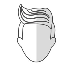 man with vintage hairstyle  icon image vector illustration design 