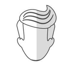 man with vintage hairstyle  icon image vector illustration design 