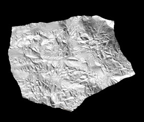 silver foil on a black background