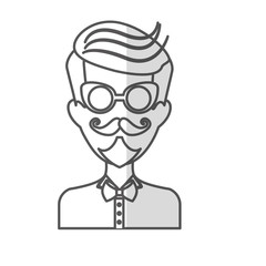 hipster man icon image vector illustration design 