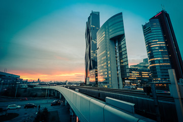 Fototapeta premium Wiener Skyline am Kaiserwasser