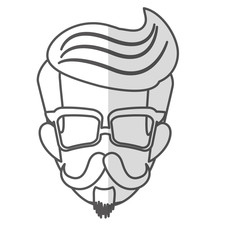 hipster man icon image vector illustration design 