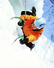 Ice climbing the North Caucasus.
