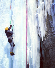 Ice climbing the North Caucasus.
