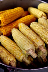 Corn on the cob for sale in Bangkok's Chinatown.