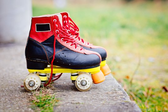 Old fashioned roller skates