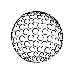 golf ball icon over white background. sport equipment. vector illustration