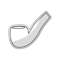 pipe for smoking icon over white background. vector illustration