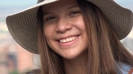 Smiling Teen Hispanic Girl