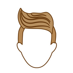 man face with hipster hairstyle over white background. colorful design. vector illustration