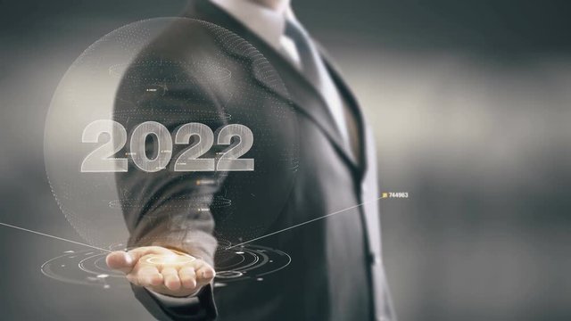 2022 Businessman Holding in Hand New technologies