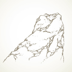 Cliff. Vector drawing