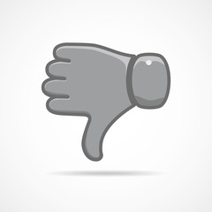 Thumb down icon. Vector illustration.