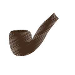 smoking pipe icon image vector illustration design 