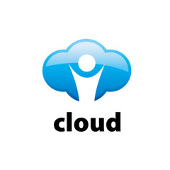 vector logo cloud