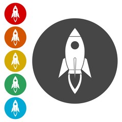 Rocket Icon Vector 