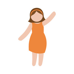 woman icon over white background. pictogram colorful sdesign. vector illustration