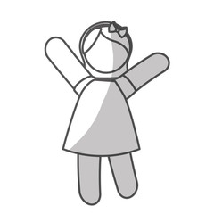 happy girl icon over white background. pictogram design. vector illustration