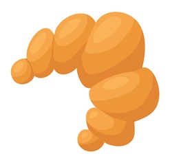 Cookie cake isolated vector.