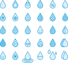DROPS filled line icons