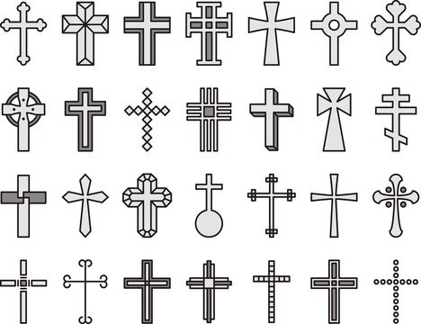 CROSSES outline icons