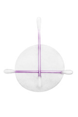 Cotton sponges and buds isolated on white background - design for the beauty, medicine and cosmetics industry