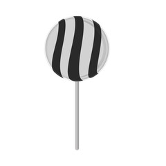 silhouette of sweet lollipop candy icon over white background. vector illustration