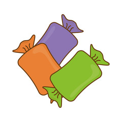 sweet candies icon over white background. colorful design. vector illustration