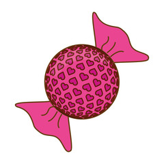 sweet candy icon over white background. colorful design. vector illustration