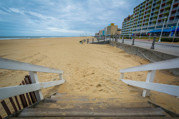Stairway to the beach, in Virginia Beach, Virginia.