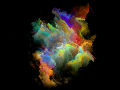 Colorful Fractal Cloud Particle