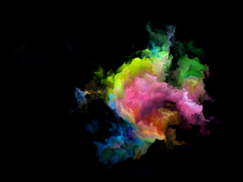 Colorful Fractal Cloud Particle