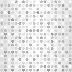 Fototapeta na wymiar Polka dot pattern. Vector seamless silver background
