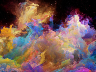 Fototapeta na wymiar Unfolding of Space Nebula