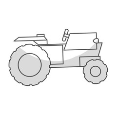 tractor farm vehicle icon over white background. vector illustration