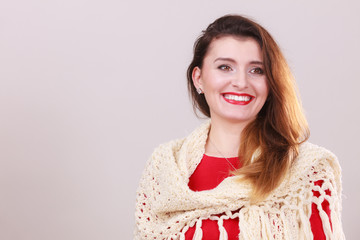 Fototapeta premium Portrait of young long hair female