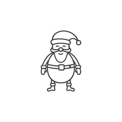 Santa claus icon on the white background. New year set icon. Christmas holidays