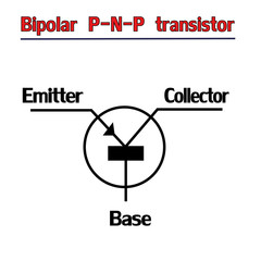 Bipolar pnp transistor black