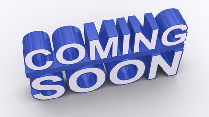 Coming soon message 3D rendering