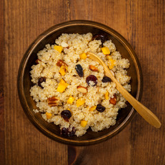 Quinoa Porridge. Selective focus.