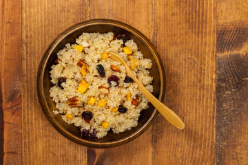 Quinoa Porridge. Selective focus.