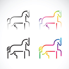 Vector of horse design on a white background
