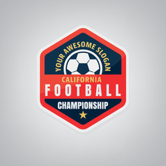 Soccer logo design,vector illustration