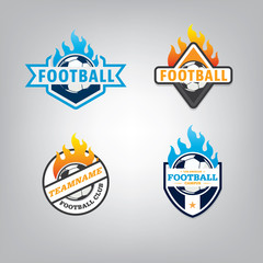 Soccer logo design set,vector illustration