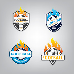 Soccer logo design set,vector illustration