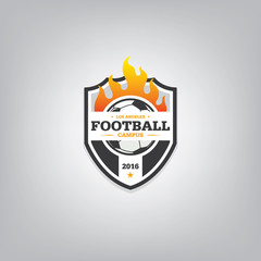 Soccer logo emblem design,vector illustration