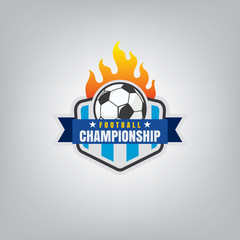 Soccer logo emblem design,vector illustration