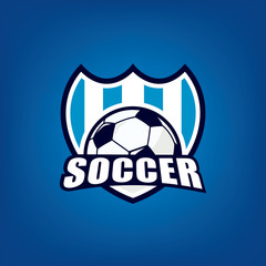 Soccer Logo Design Template, Football badge team identity, Socce